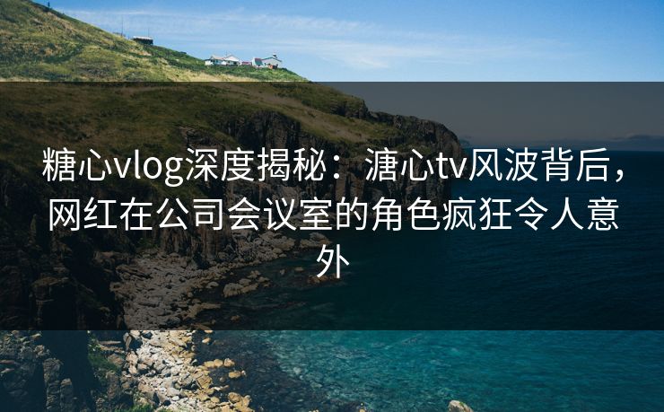 糖心vlog深度揭秘：溏心tv风波背后，网红在公司会议室的角色疯狂令人意外