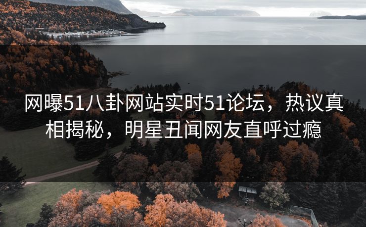 网曝51八卦网站实时51论坛，热议真相揭秘，明星丑闻网友直呼过瘾