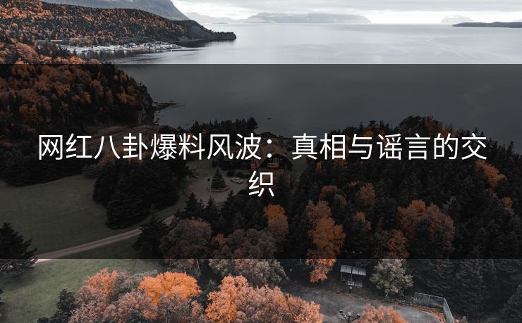 网红八卦爆料风波：真相与谣言的交织